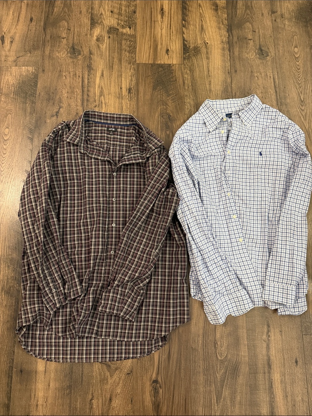 Ralph Lauren Blue & Apt 9 Long-Sleeve Button-Up